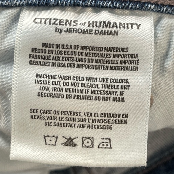 Citizens of Humanity Distressed Rocket Crop High Rise Skinny Jean Size 25 - Picture 9 of 12